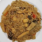 Fried rice vermicelli with vegetables and soy sauce