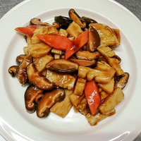 Champignons Shiitake et bambous