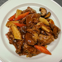 Seitan aux champignons Shiitake et bambous